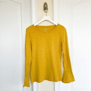 Banana Republic Size Small Modal Long Sleeve Top with Flared Wrist in Golden Yel